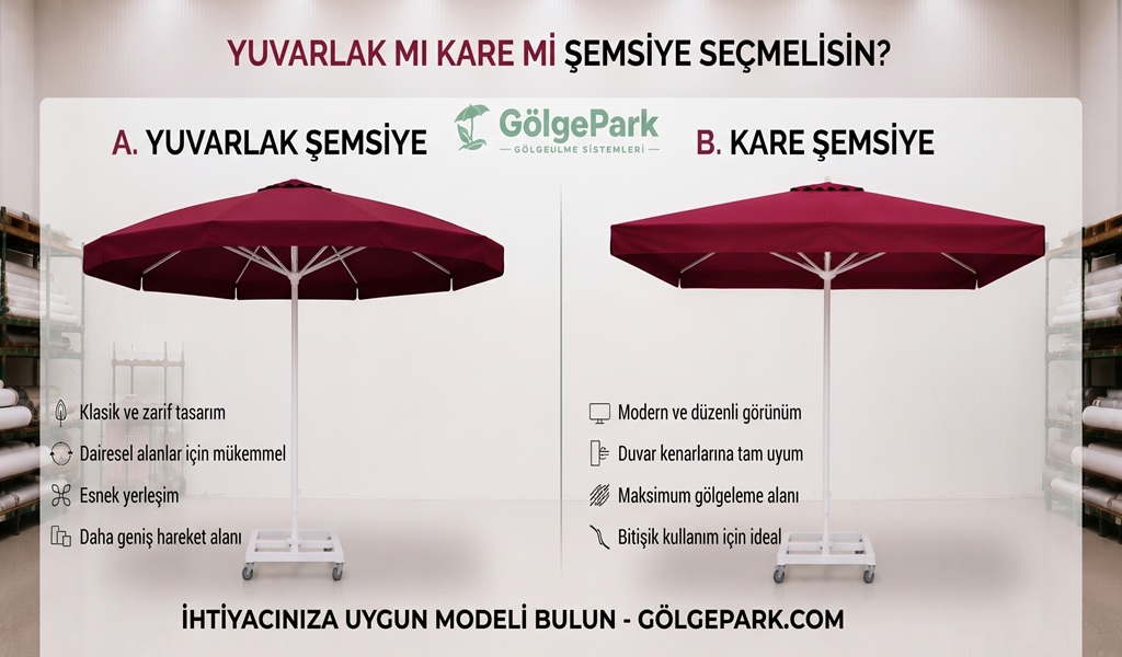 Kare mi Yuvarlak mı? Cafe Şemsiyesi Seçim Rehberi